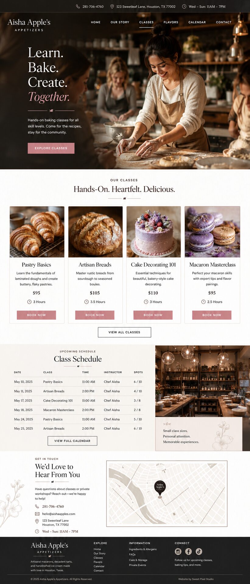Classes design mockup